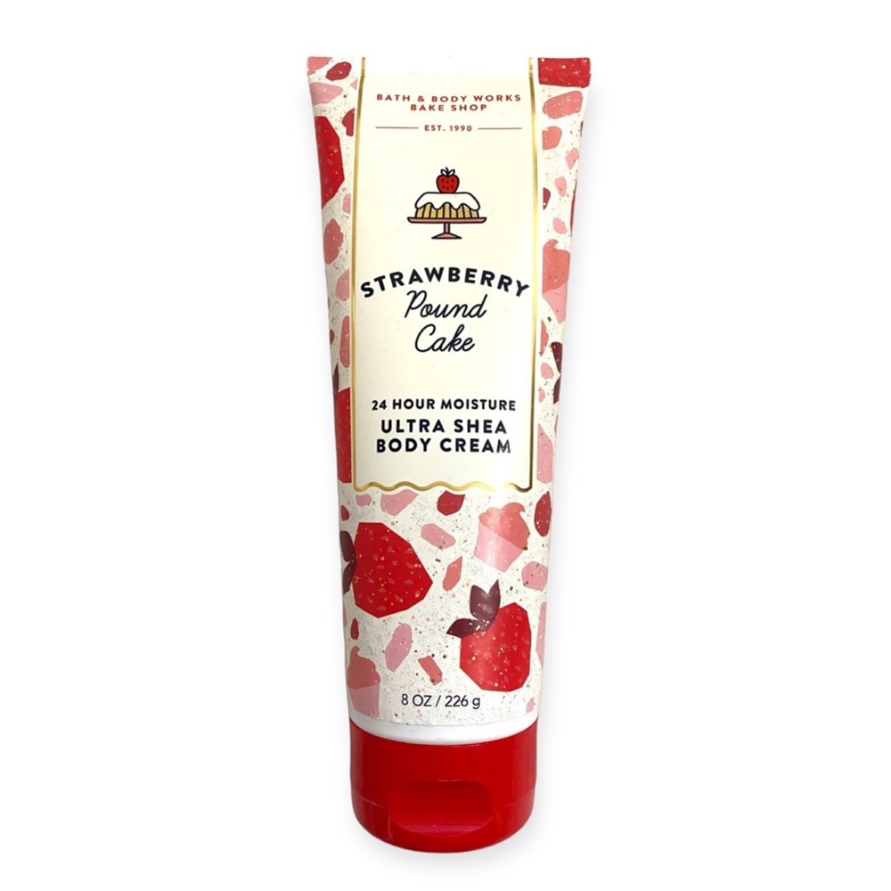 NEW Bath and Body Works Strawberry Pound Cake 24 Hour Shea Lotion 226g / 8 fl oz